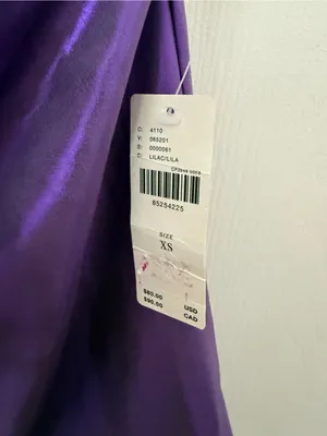 NWT Anthropologie Shine Tube Top in Lilac Purple Lavender Satin Strapless XS thumbnail 6