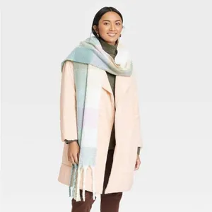 A New Day Cream Blush Oversized Wrap Midi Coat Tie Waist Pockets thumbnail 9