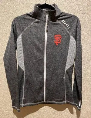 Women’s Majestic Athletic San Francisco Giants Grey Lightweight Jacket Size S thumbnail 1