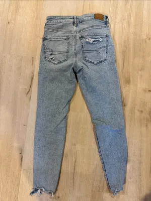 American Eagle Light Blue Distressed Women’s Jeans thumbnail 2