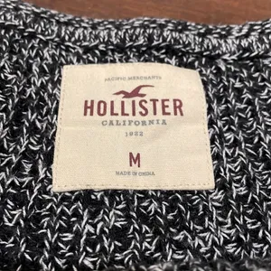 Hollister Gray White Striped Sweater thumbnail 2