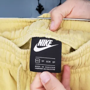 Nike Sportswear Knit Palazzo Wide Leg Sweatpants Womens XS Yellow Lounge thumbnail 4