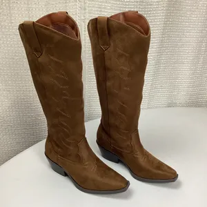 Soda Zahara Women’s Brown Western Cowgirl Knee-High Faux Suede Boots Size 6 NWOT thumbnail 2