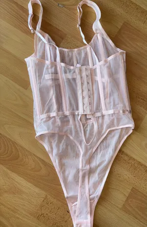 Victoria's Secret Pink Sheer Bodysuit thumbnail 2