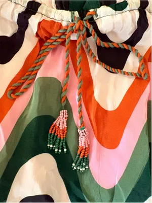 Farm Rio Wave Gradient Maxi Dress Women's Size S (17” PTP) BOHO NWT thumbnail 4