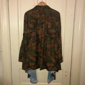 Misslook Open Waterfall Long Sleeve Cardigan Koi Camo Size Large thumbnail 5