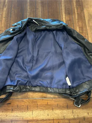 Free People Melanie Moto Jacket XS Black Faux Leather Belted Biker thumbnail 8