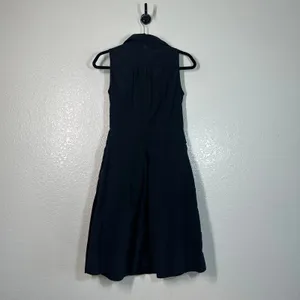 4/ S sleeveless Armani shirtdress button-front belt LBD Short Luxury Designer thumbnail 7