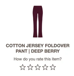 NWOT Skims Cotton Jersey Foldover Pant in Deep Berry thumbnail 4