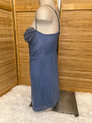 Urban Outfitters blue corset mini dress featuring a bustier-style top woman’s M thumbnail 3