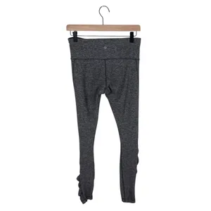 Lululemon Run Turn Around Tight Heathered Black Womens Size 8 Athleisure Running thumbnail 4