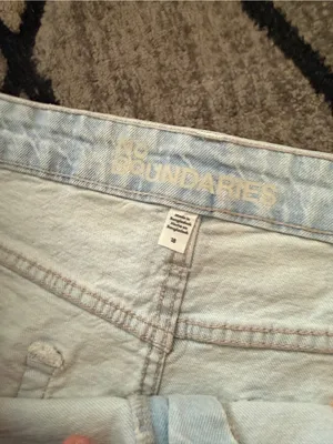 No Boundaries Light Blue Distressed Jean Shorts thumbnail 7