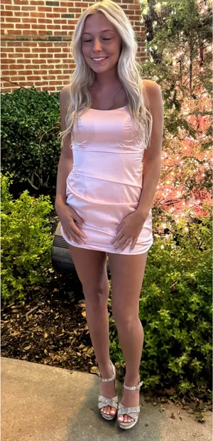 Stacees light pink dress Size 0 thumbnail 2