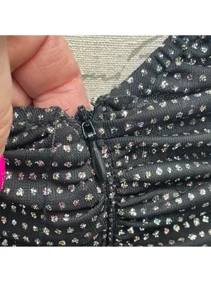 FOR LOVE & LEMONS All That Glitters Whimsigoth Fairy Grunge Cocktail Dress Sz L thumbnail 12