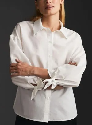 Mare Mare x Anthropologie White Blouse Sz. XL thumbnail 1