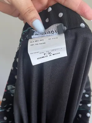Floral Polka Dot Midi Skirt - Black with Pink & Mint Flowers Size XL thumbnail 9