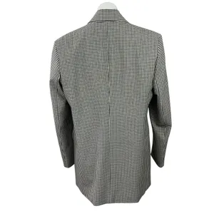 Zara Black White Gingham Plaid Checkered Long Sleeves Blazer Coat Jacket Size M thumbnail 3
