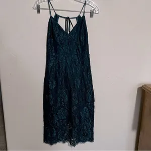 Lulu’s Extraordinary Love Forest Green‎ Lace MIDI Skirt thumbnail 3