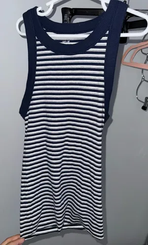 Aerie Striped Tank Top Blue White thumbnail 1