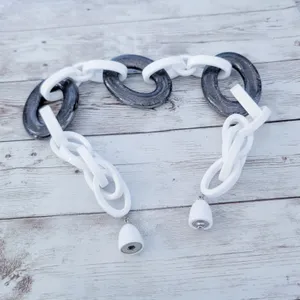Vintage Statement Necklace Stunning Chunky White & Grey thumbnail 5