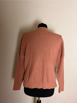 Abercrombie Ribbed Crewneck Sweater in Dusty Rose/Tan thumbnail 3