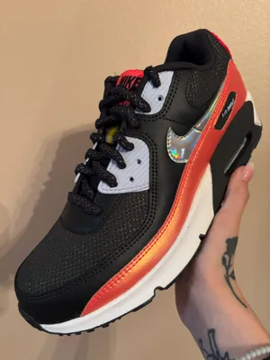 Nike Air Max 90 FP GS 'Black Laser Crimson’ thumbnail 1
