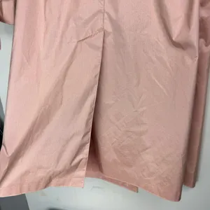 Vtg Saxton Hall Blush Pink Shimmer Trench Coat Jacket Sz 10 Belted Waist thumbnail 14