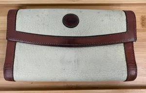 Dooney & Bourke Vintage All Weather Leather Wallet Brown Tan‎ USA Made thumbnail 1