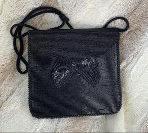 Beaded Evening Bag Black thumbnail 3