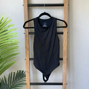 Klassy Network Black Ribbed Sleeveless Bodysuit thumbnail 4