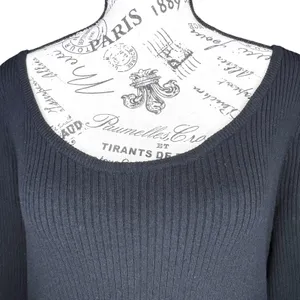 Universal Thread (XXL) Black Ribbed Long Sleeve Scoop Neck Top Soft Stretch thumbnail 4