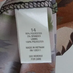 Dressbarn Womens Floral Sleeveless Babydoll Dress 14 Forest Fairy Goblincore Y2K thumbnail 6