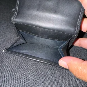 Coach Double Snap Wallet Black Canvas‎ Leather C thumbnail 6