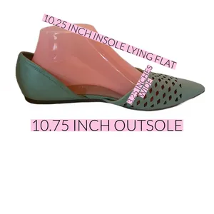 Franco Sarto Minty Green Leather "Honesty 2" D'Orsay Perforted Flats (8.5) thumbnail 14
