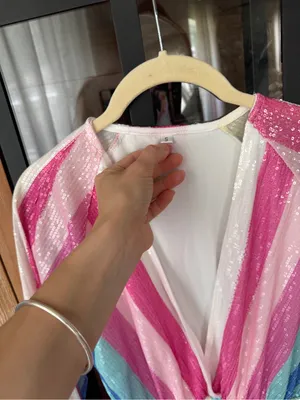 Amazon Sequined romper lover taylor swift unicorn pastel striped rainbow Gabrielle thumbnail 7
