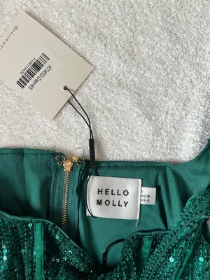 Hello Molly Green Sequin Crop Top  thumbnail 4