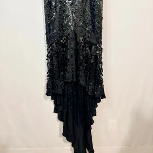 Mandalay Women’s Sleeveless Sequin Hi Low Formal Gown Dress Black Size 6 NWT thumbnail 3