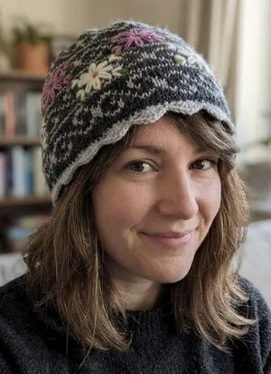 Lost Horizons Beanie Womens Floral Hat OSFM Multicolor Nepal Wool Fleece Lined thumbnail 1