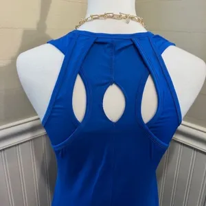 Reel Legends‎ Royal Blue Cutout Back Athletic Tennis Dress Petite Small PS thumbnail 4