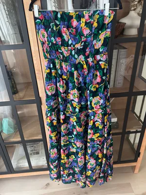 By Anthropologie The Somerset Strapless Maxi Dress floral gown colorful wedding thumbnail 9