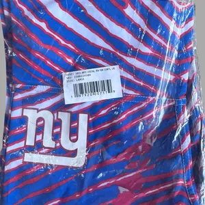 NWT NFL NY Giants Blue and Red Zebra‎ Print Leggings Lg thumbnail 2