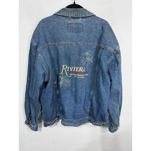 Vintage‎ Riviera Blues Las Vegas Denim Jacket Riviera Hotel Casino Fireworks L thumbnail 6