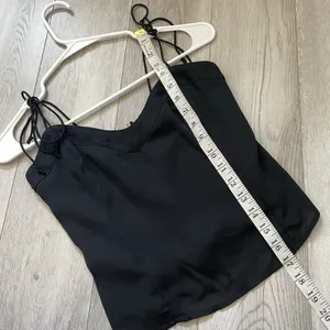 Abercrombie & Fitch Cami Tank Top v neck crop womens Black (xsmall) going out thumbnail 6