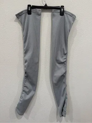 Alo Yoga Heather Gray Ribbed Ballet Leg Warmers Pilates Dance OS thumbnail 2