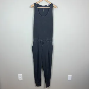Sundry 2 Jumpsuit Womens Medium‎ Gray Jogger Sleeveless Drawstring Casual Lounge thumbnail 13