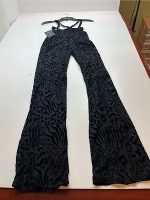Outcast Jana Pants Black Animal Print Stretch‎ Womens Size Small Low Rise NEW thumbnail 14