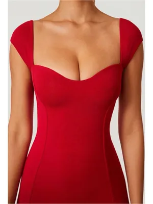 Oh Polly Dolcezza Sweetheart Neckline Maxi Dress Red Size 4 thumbnail 2