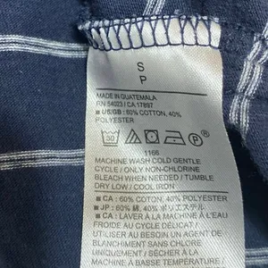 Banana Republic Women's Blue Striped Cap Sleeve Crew Neck Tee T-shirt Top Size S thumbnail 4
