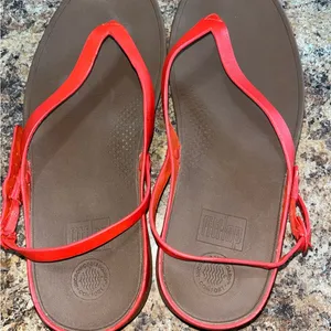FitFlop red sandals women’s size 8, (worn a few times) without box thumbnail 6