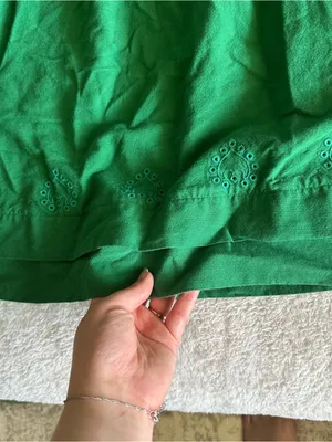 Soft Surroundings Emerald Square-Neck Eyelet Cotton Blouse thumbnail 4